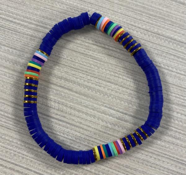 Image for event: Multicolor Clay Beaded Bracelet